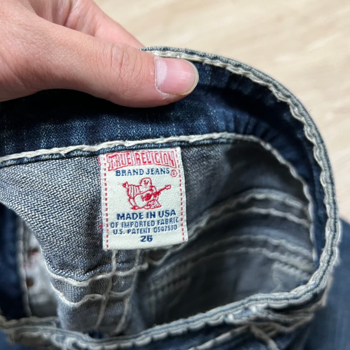 트루릴리전 여성 부츠컷 워싱 데님진 청바지 [진청] 26 상품이미지6