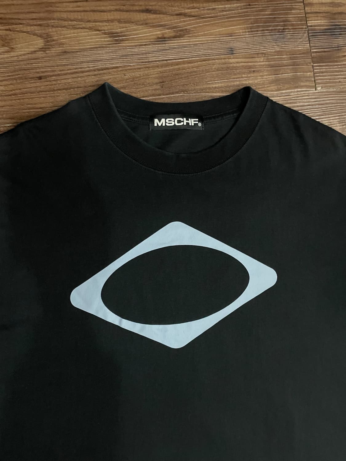 미스치프 롬버스 베이직 티셔츠 블랙 상품이미지3