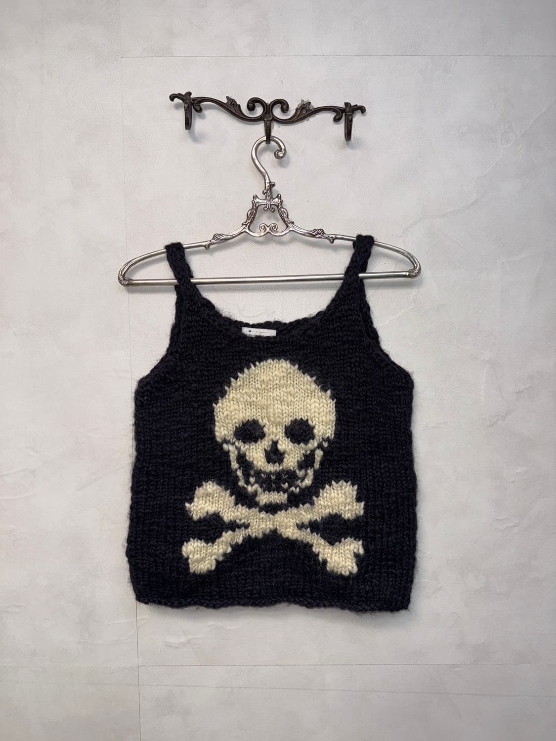 Charcoal skull wool bustier sleeveless  상품이미지3