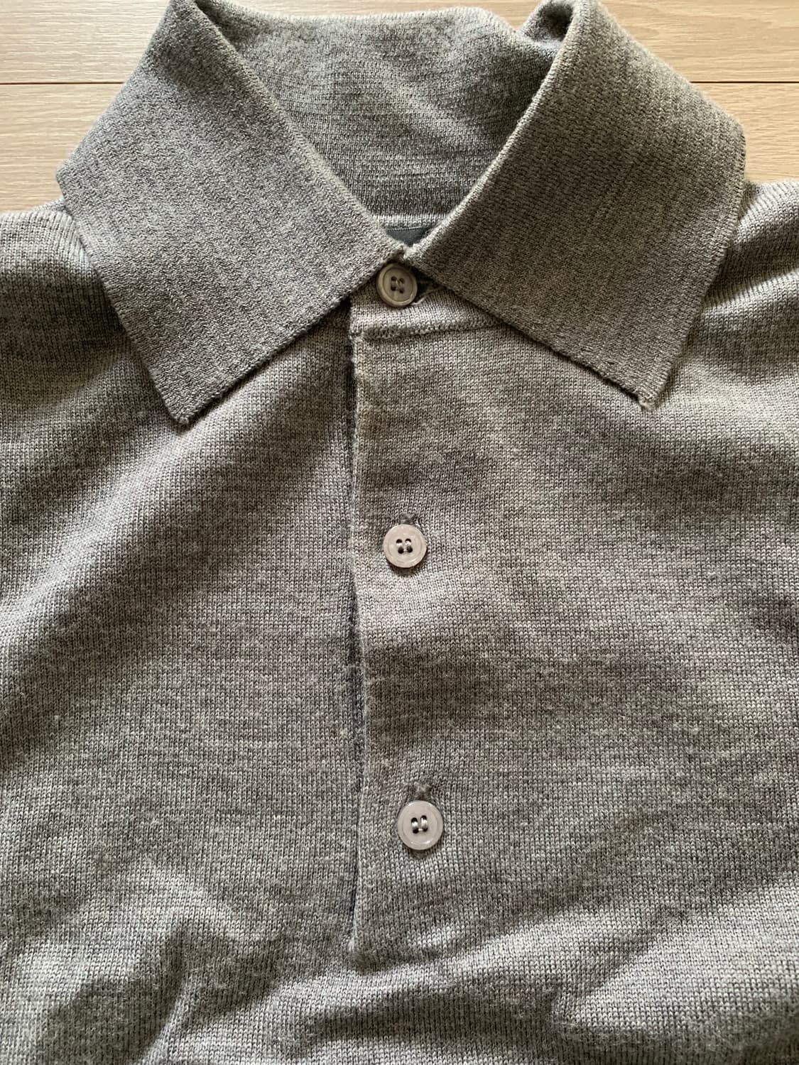 볼란테 VOLANTE 남성 울 카라니트 그레이 상품이미지3