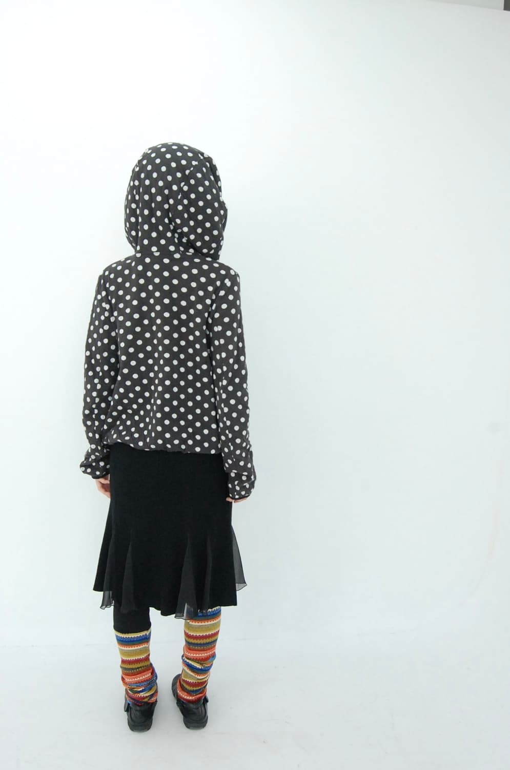 Mercibeaucoup dot shirring hood zip-up 상품이미지7