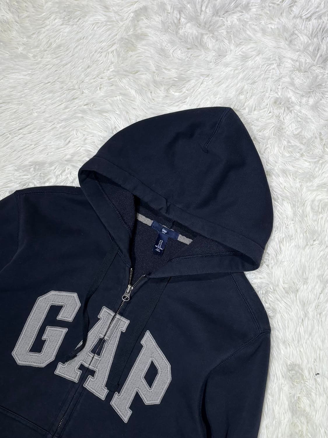갭 네이비 빅로고 후드집업 상품이미지4