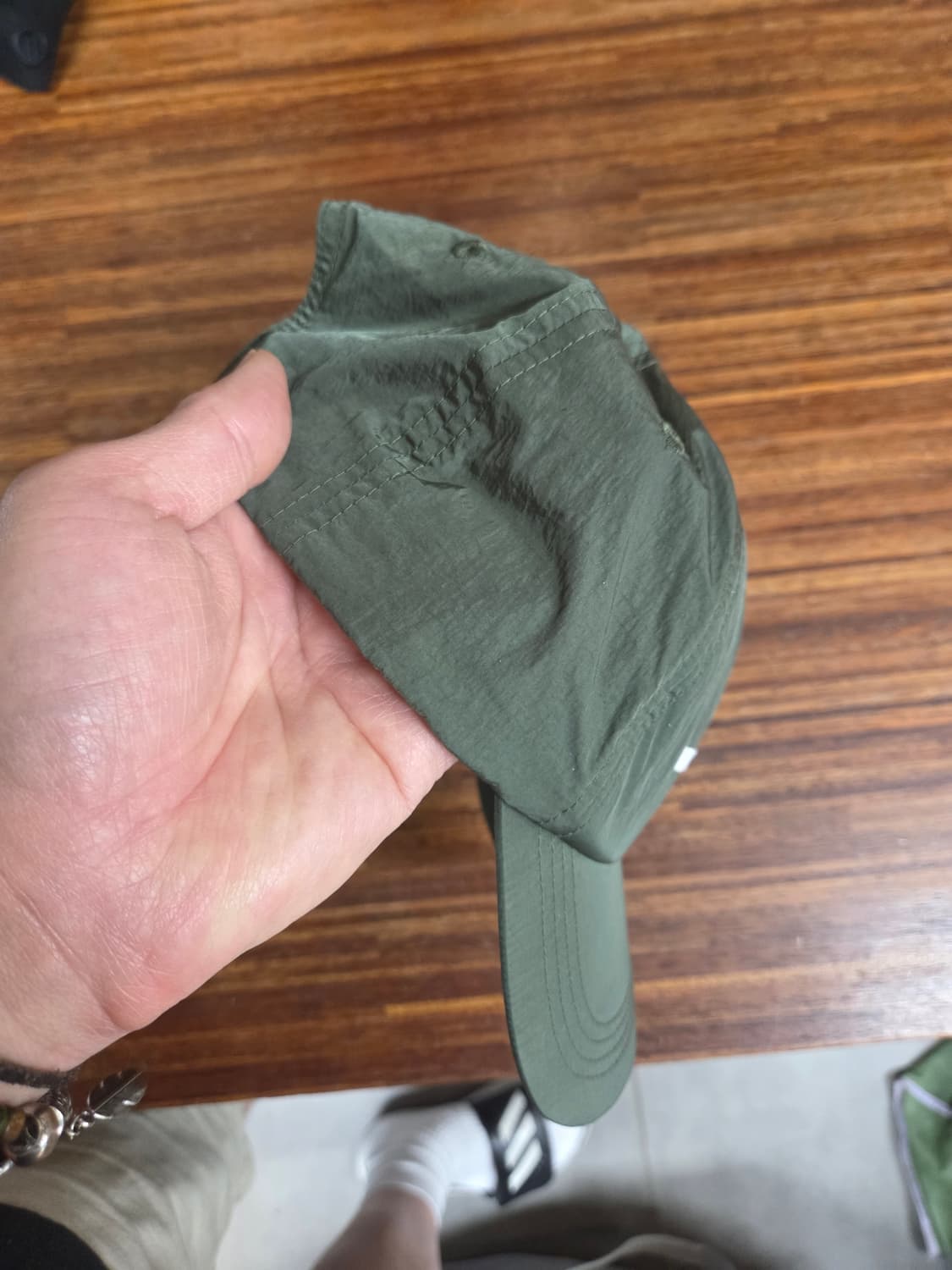 티미진스 빈티지 나일론 모자 프리 카키 상품이미지2