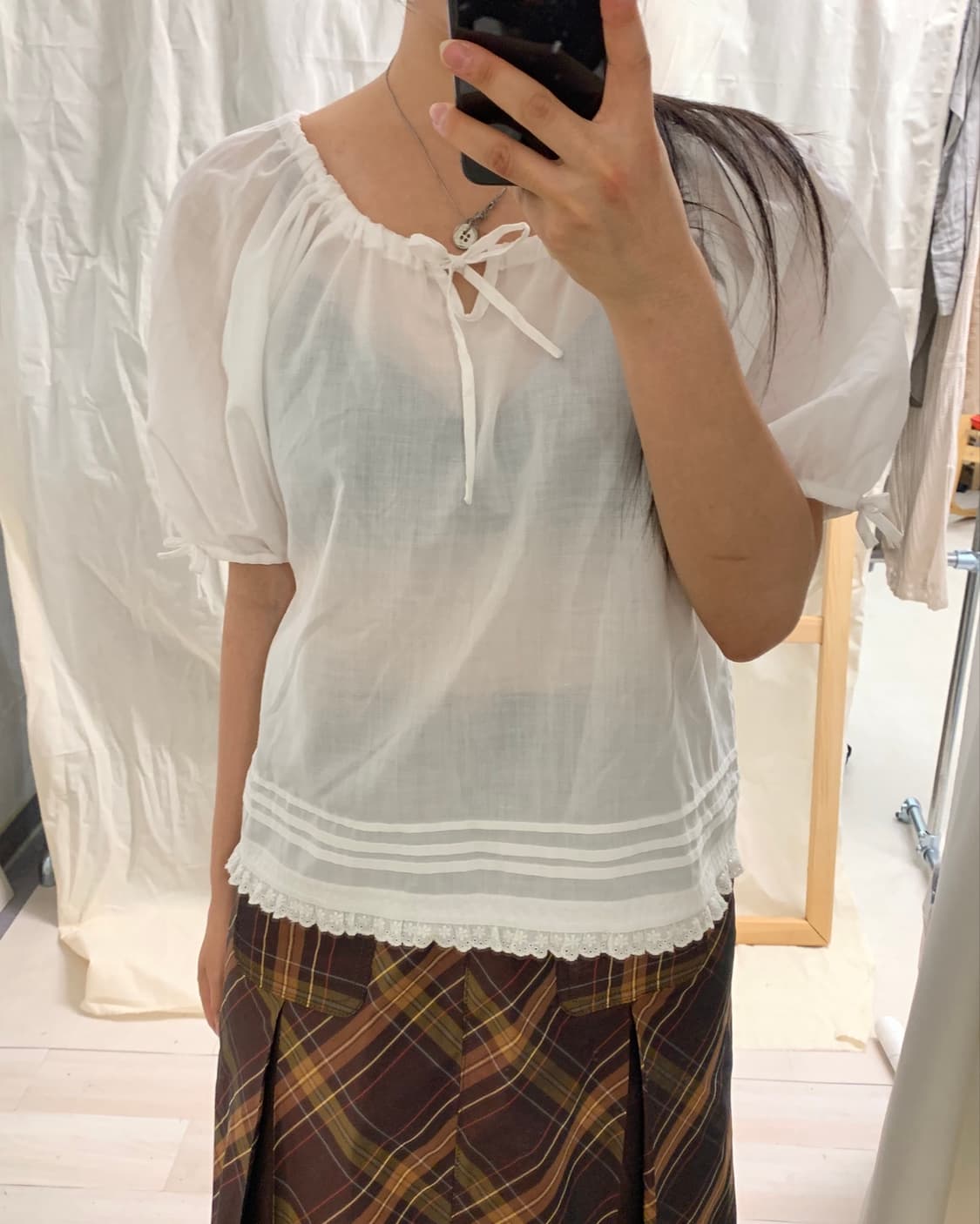 [Green Camel] string neck top 상품이미지4