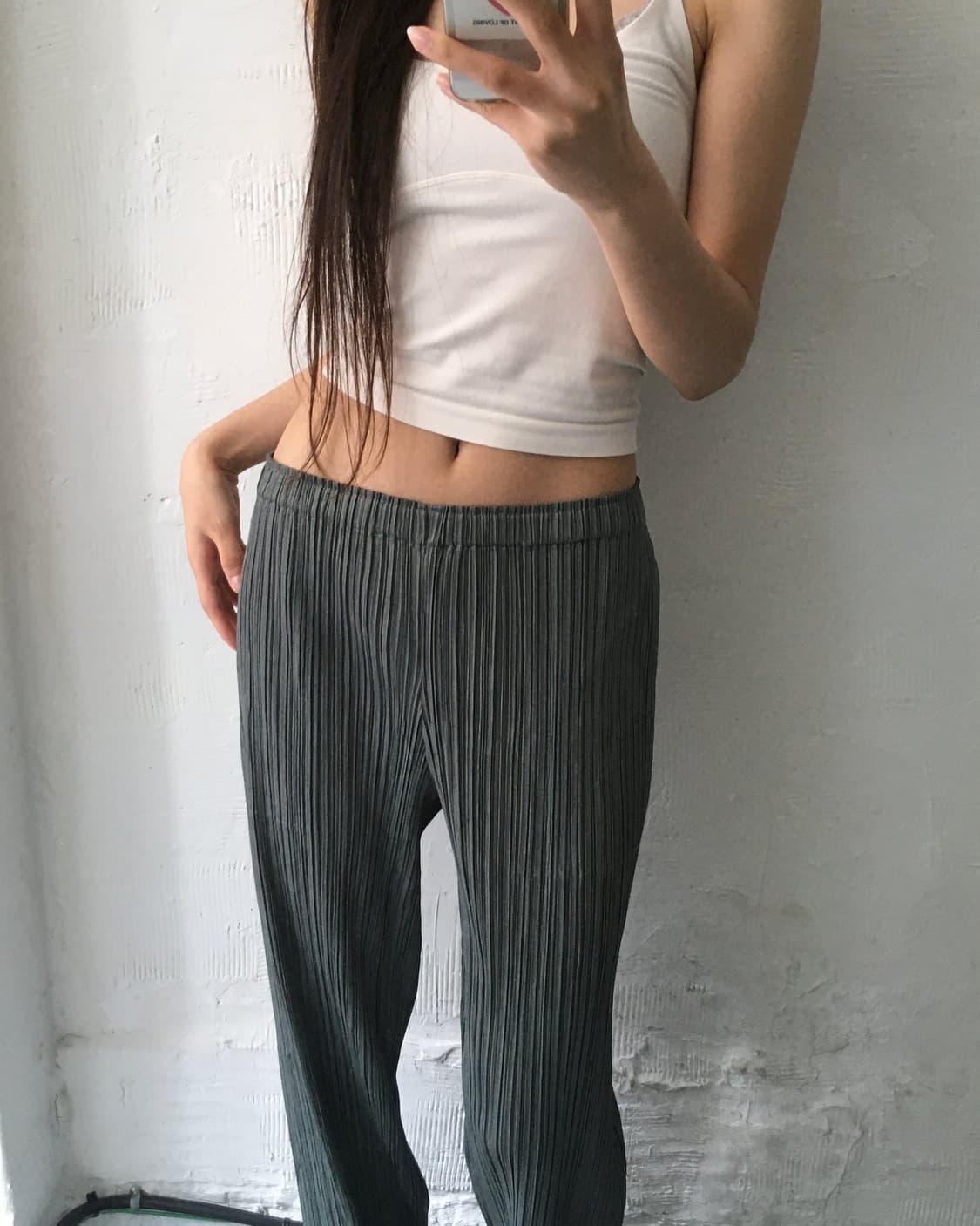 PLEATS PLEASE 플리츠플리즈 그레이 플리츠 팬츠 상품이미지4