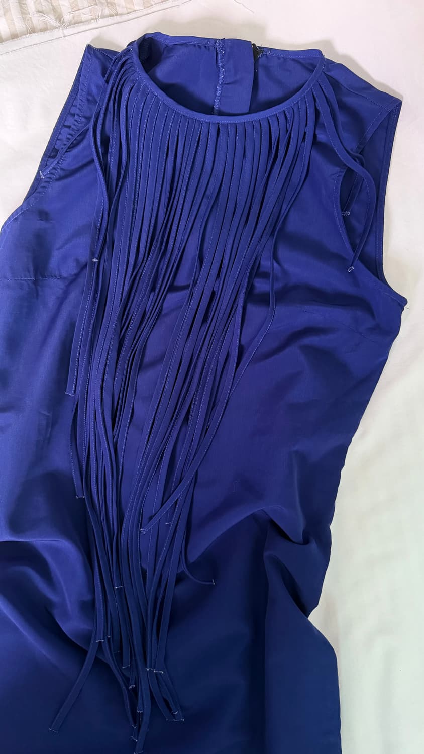 Blue fringe dress 상품이미지5