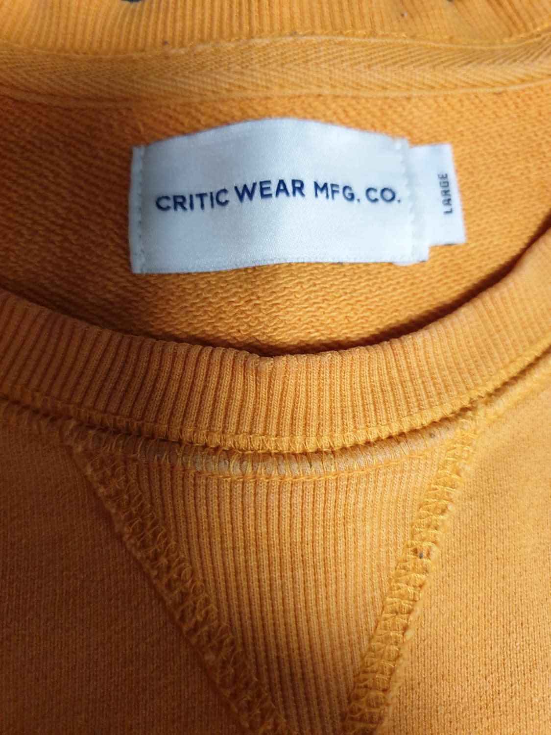 (한정판) 크리틱 MFG FLAG ICON 와펜 맨투맨 옐로우 (L) 상품이미지7