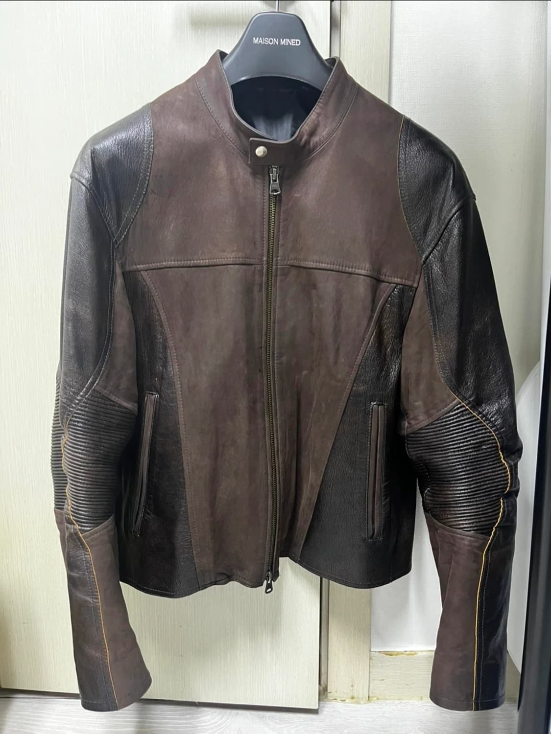 쿠어 믹스드 엠브로이더 바이커 점퍼 상품이미지3