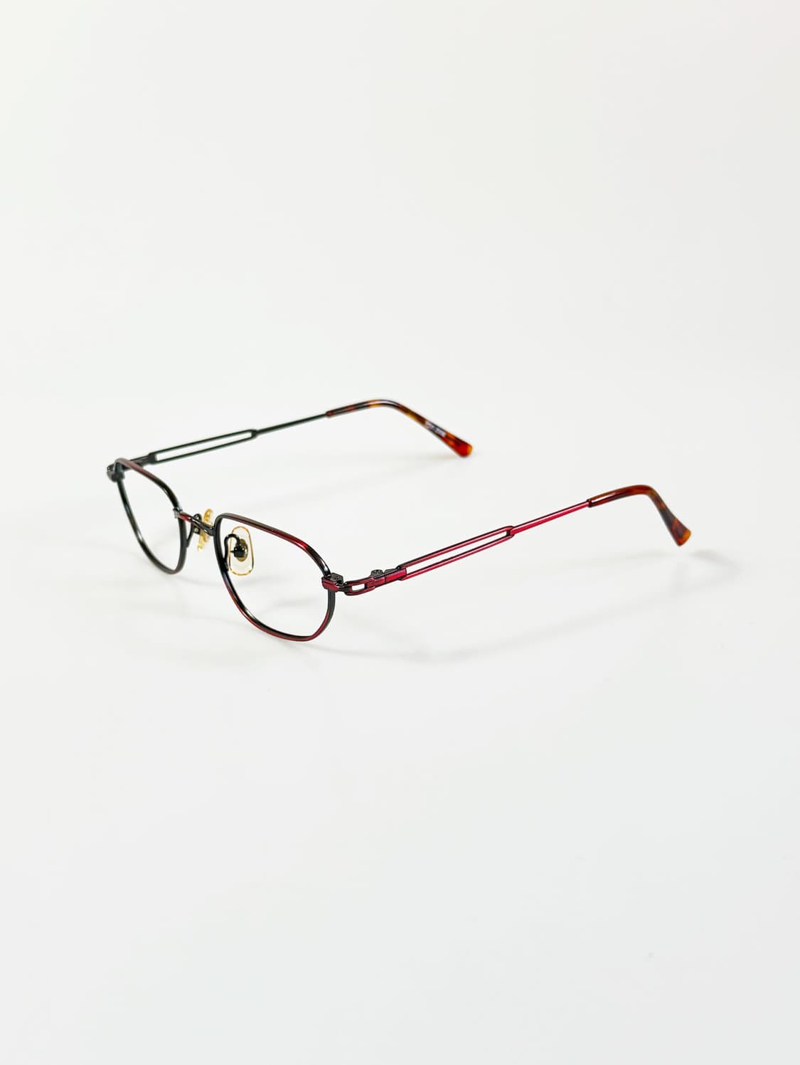 90s PLUS ZOOM 슬림 스퀘어 그라데이션 메탈 빈티지 안경 상품이미지3
