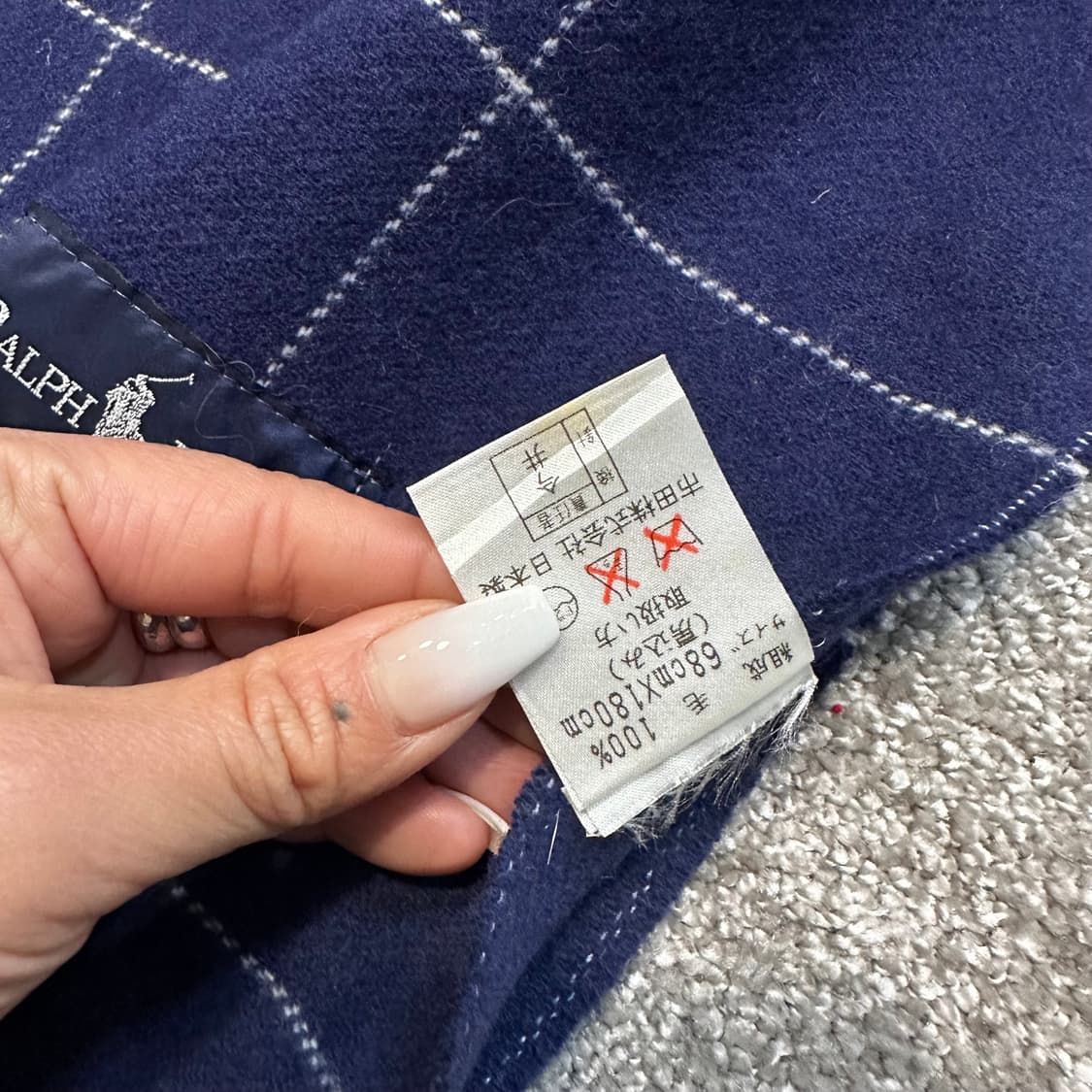 폴로 네이비 울 머플러F 상품이미지2