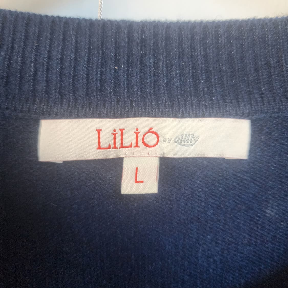 오일릴리 네이비 캐시미어 가디건 상품이미지2