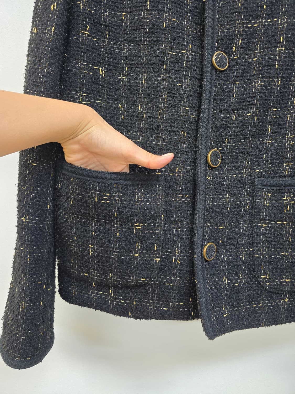 디벨 Dbel 남성 골드 트위드 자켓 블레이져 상품이미지7
