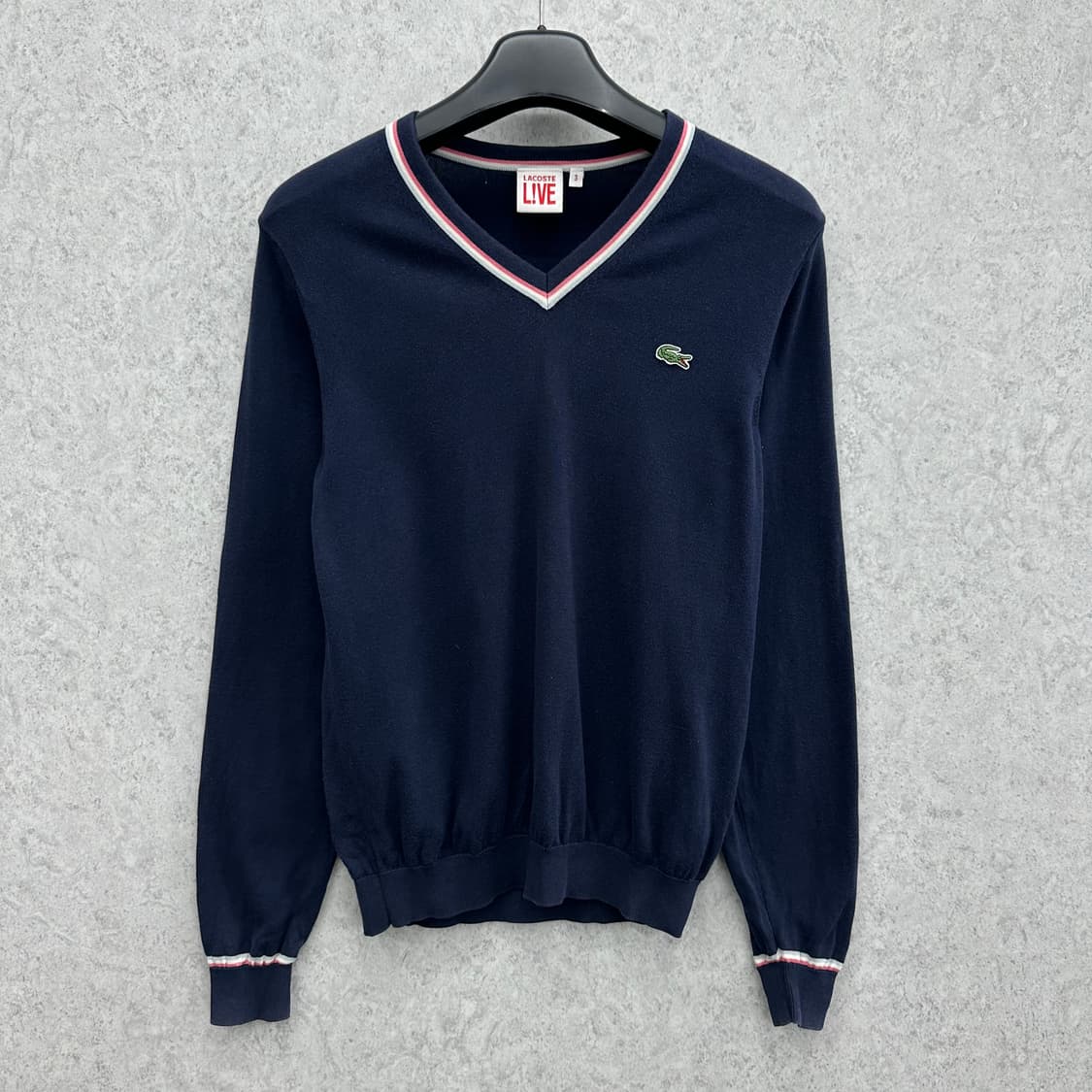 95 라코스테 라인포인트 여자 브이넥 니트 상품이미지1