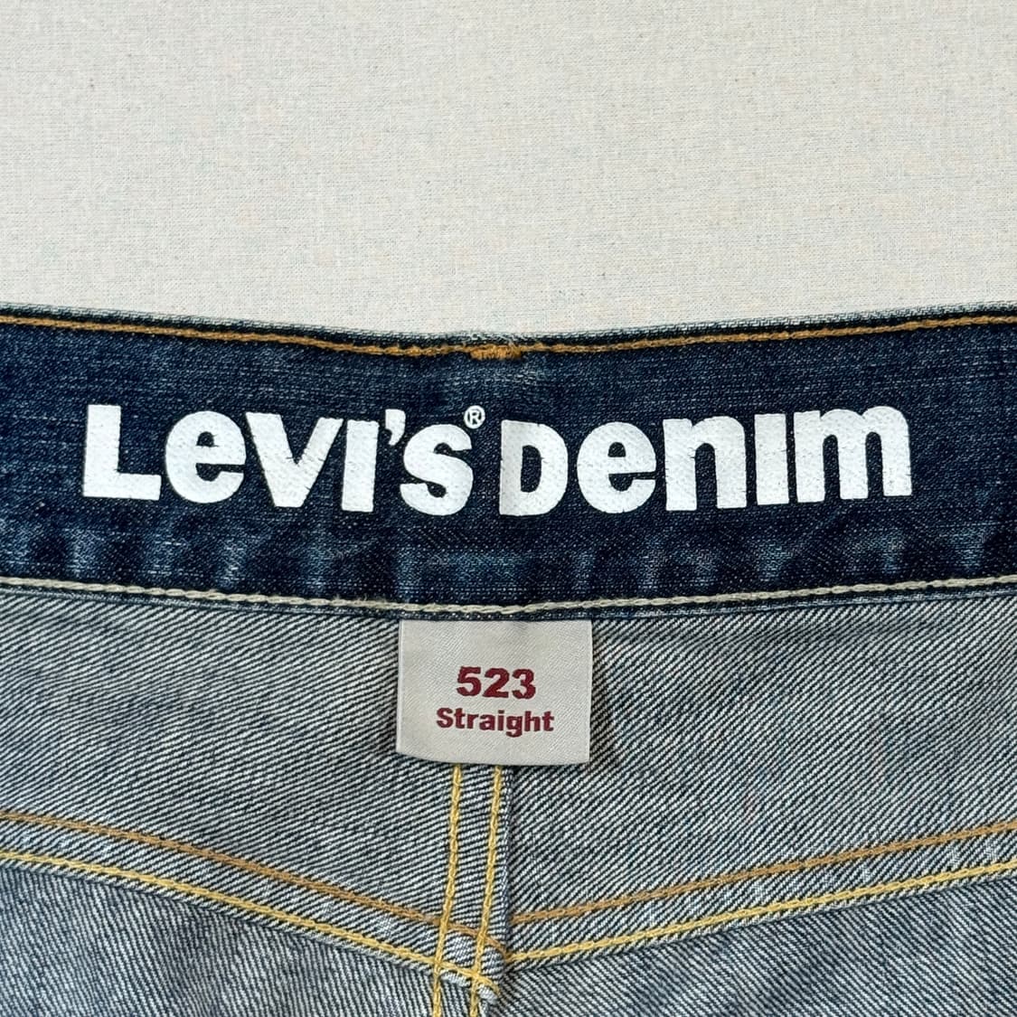 36inch) 리바이스 523 진청 스트레이트 핏 데님 청바지 상품이미지9