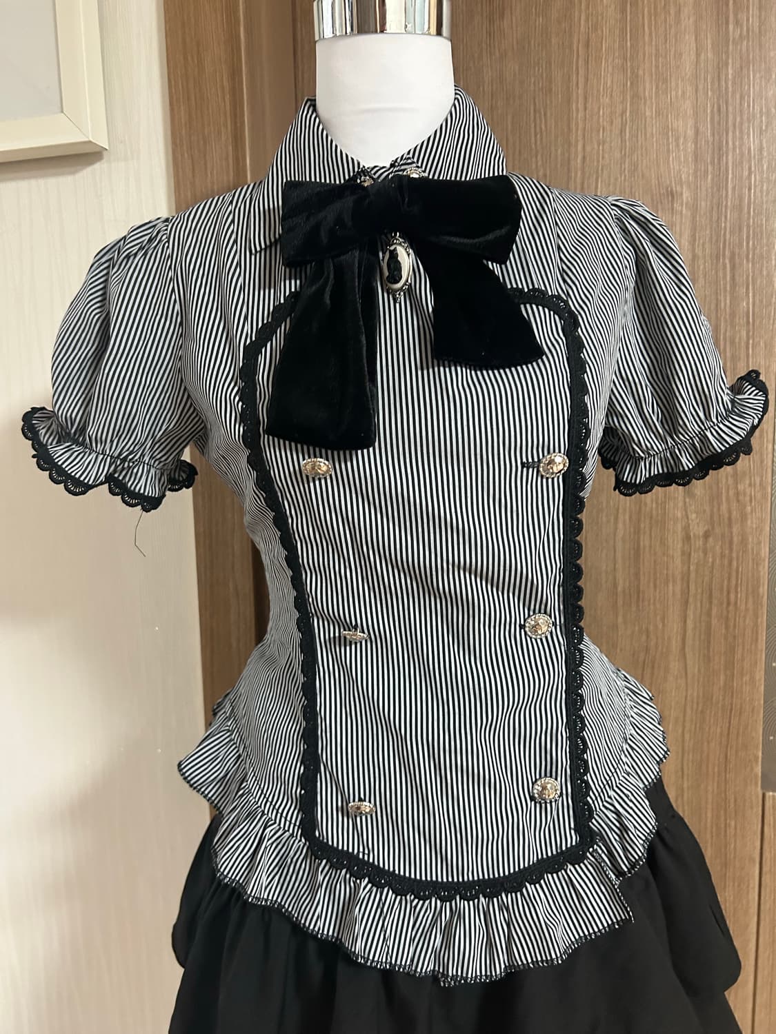 고스로리고딕공겜여주 리본 블라우스 상품이미지1