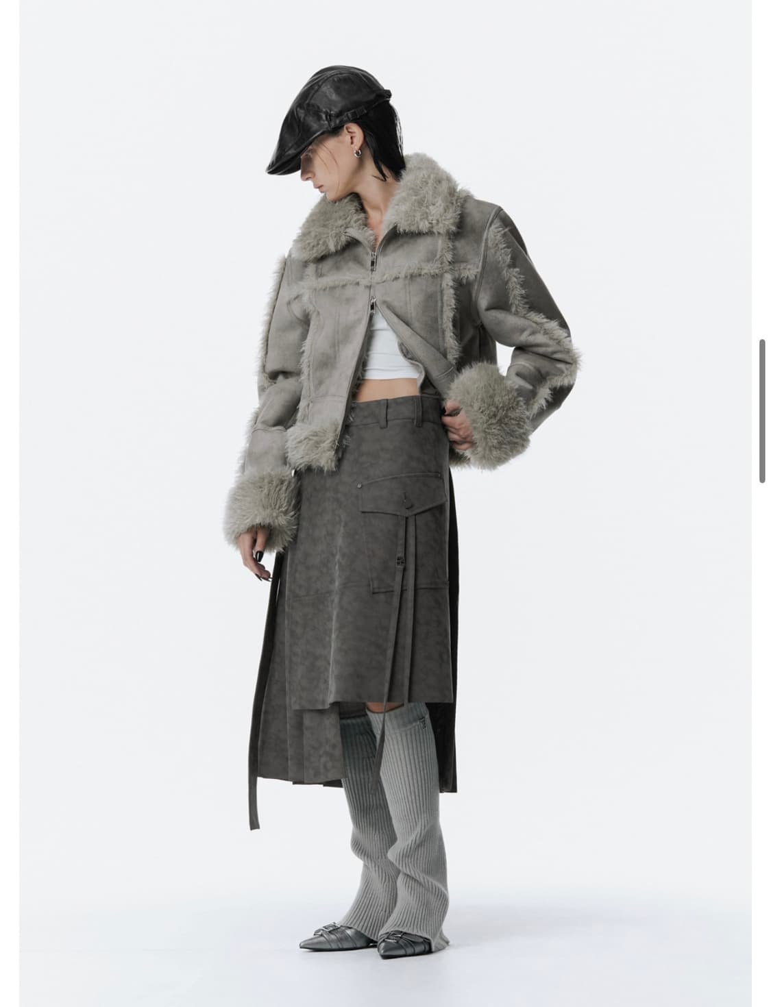 트리밍버드 무스탕 Shearling Crop Mustang [Gray] 상품이미지2