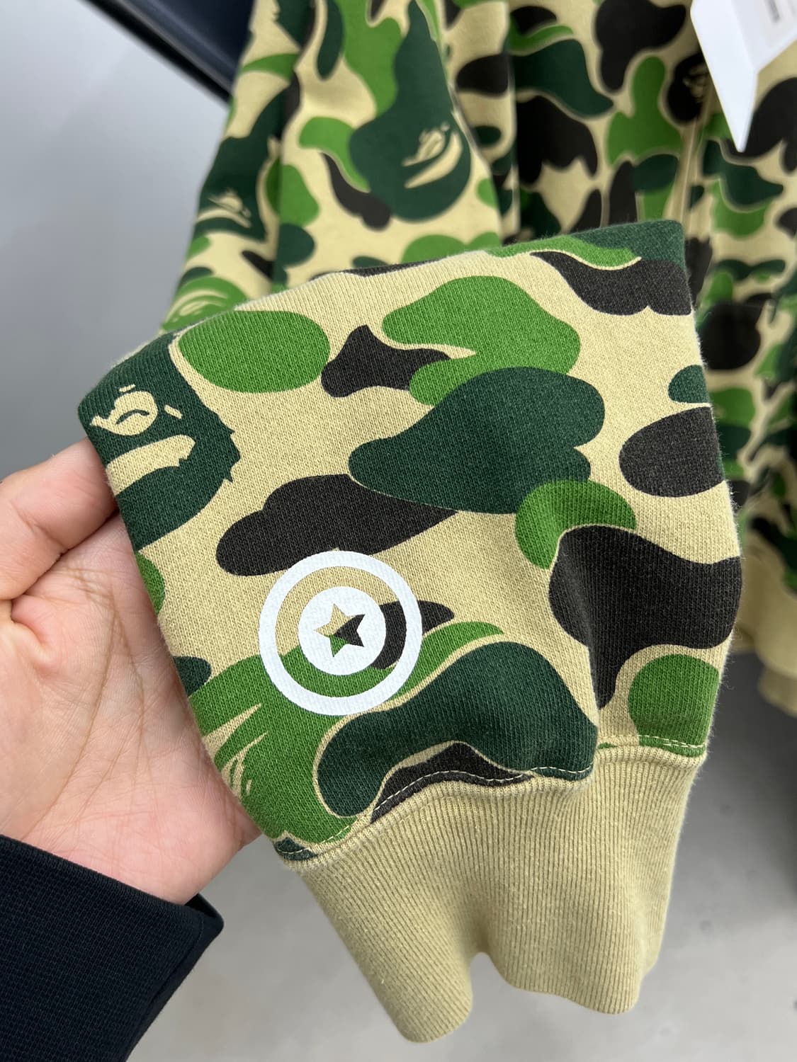 베이프 녹계 빅 ABC 카모 샤크 후드집업 상품이미지6