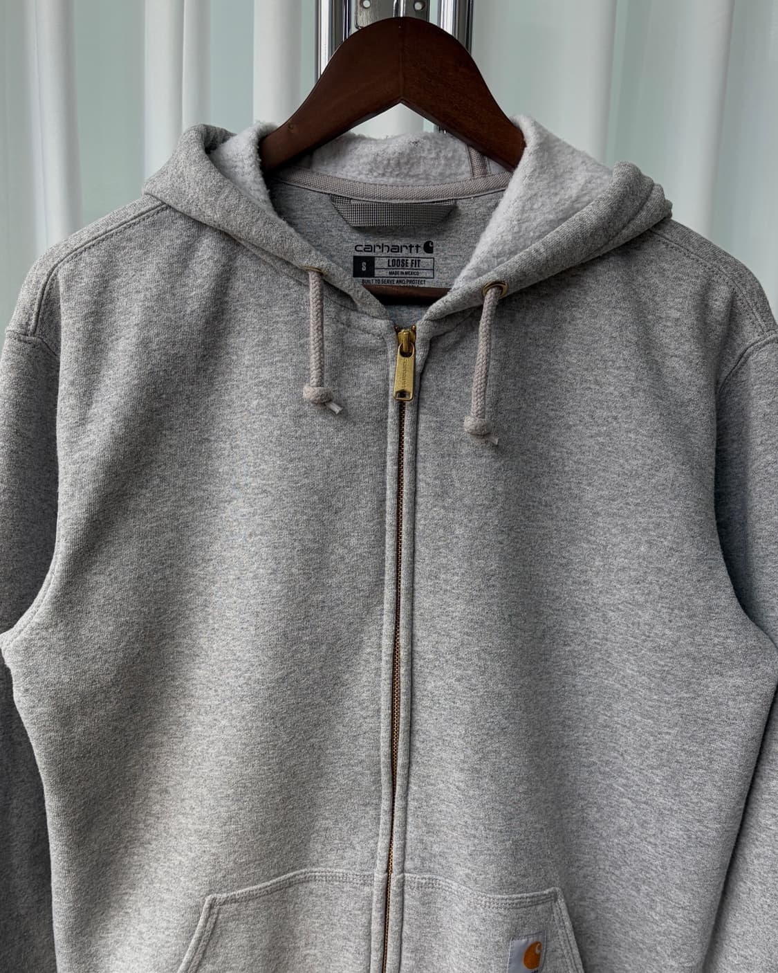 [S-M]칼하트 그레이 미드웨이트 후드집업 상품이미지5