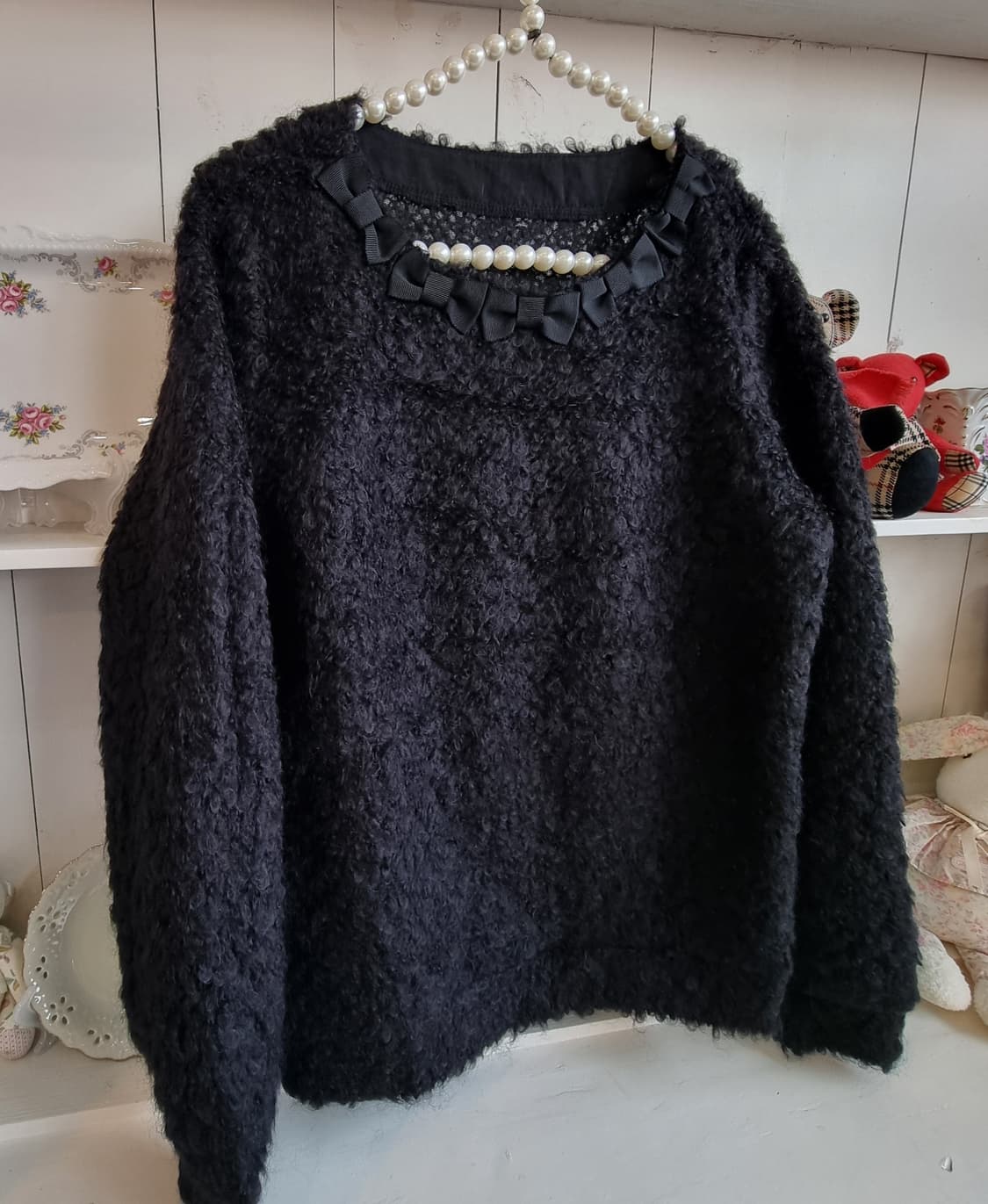 리본퍼 블라우스 상품이미지4