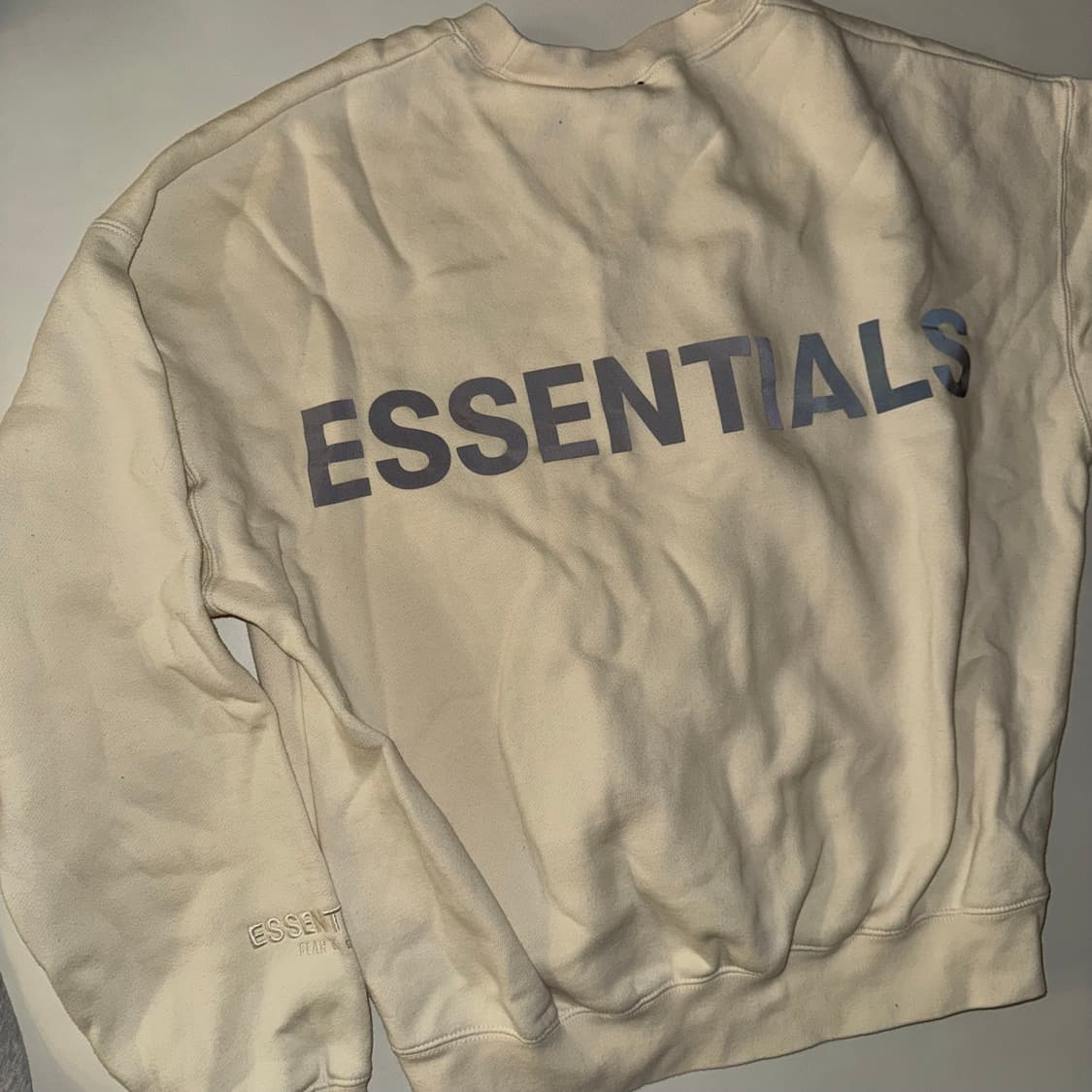 피오갓 에센셜 스웻 롱슬리브 크림 리플렉티브 s 상품이미지6