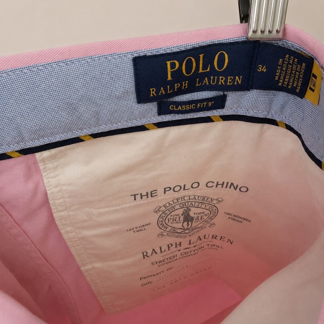 [무료배송] 폴로 랄프로렌 핑크 The Polo Chino 쇼츠 34 새 상품이미지5
