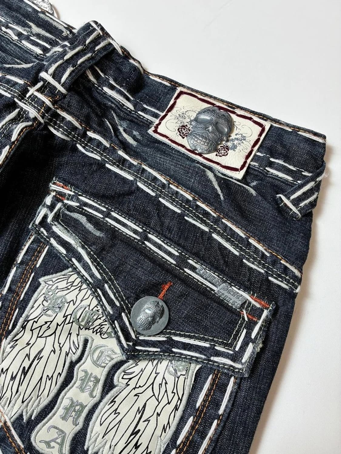 라구나비치 00'sY2K 펑크데드스탁 스티치자수데님팬츠PN88308830 상품이미지2