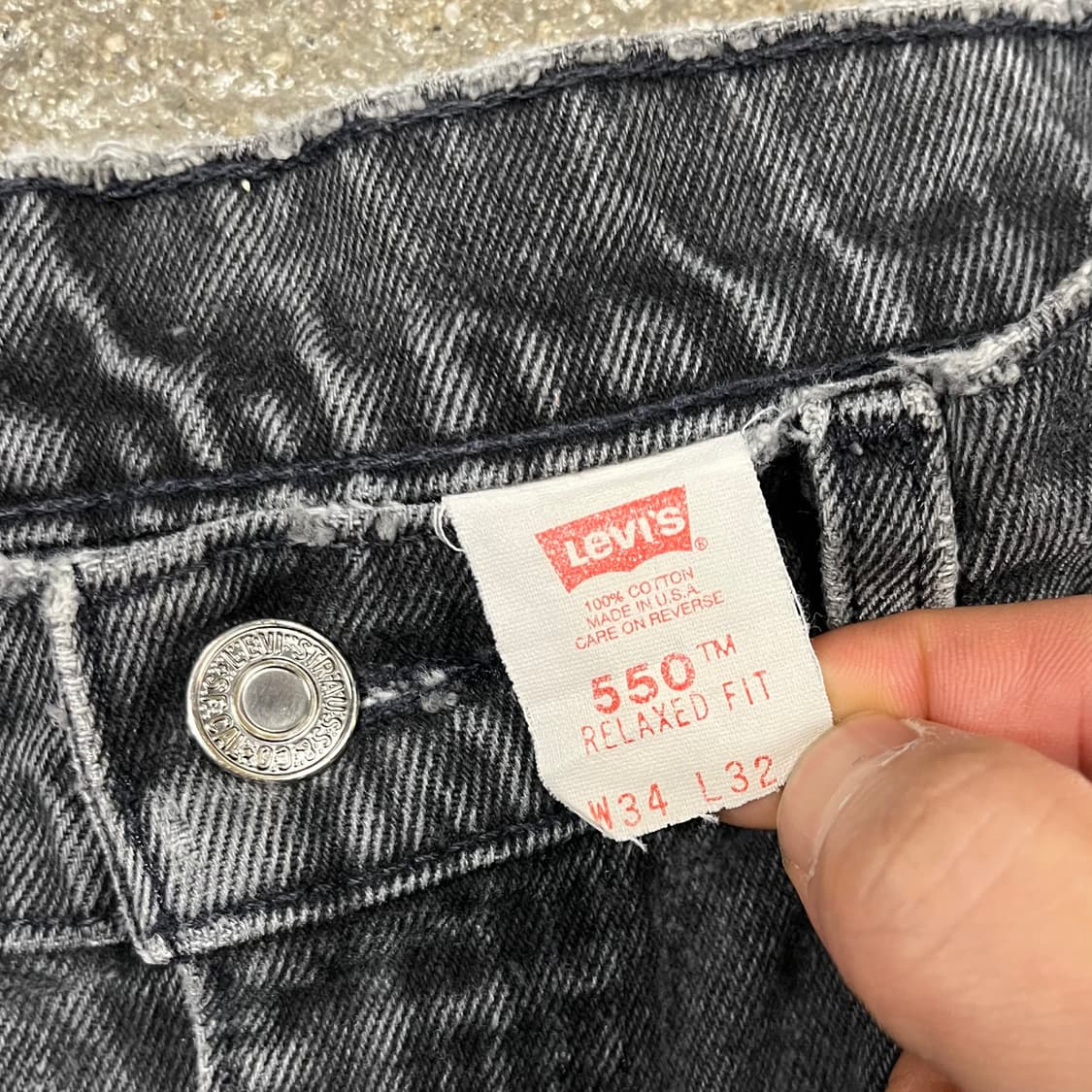 90s USA Levis550 블랙진 오렌지탭 (32“) 상품이미지6