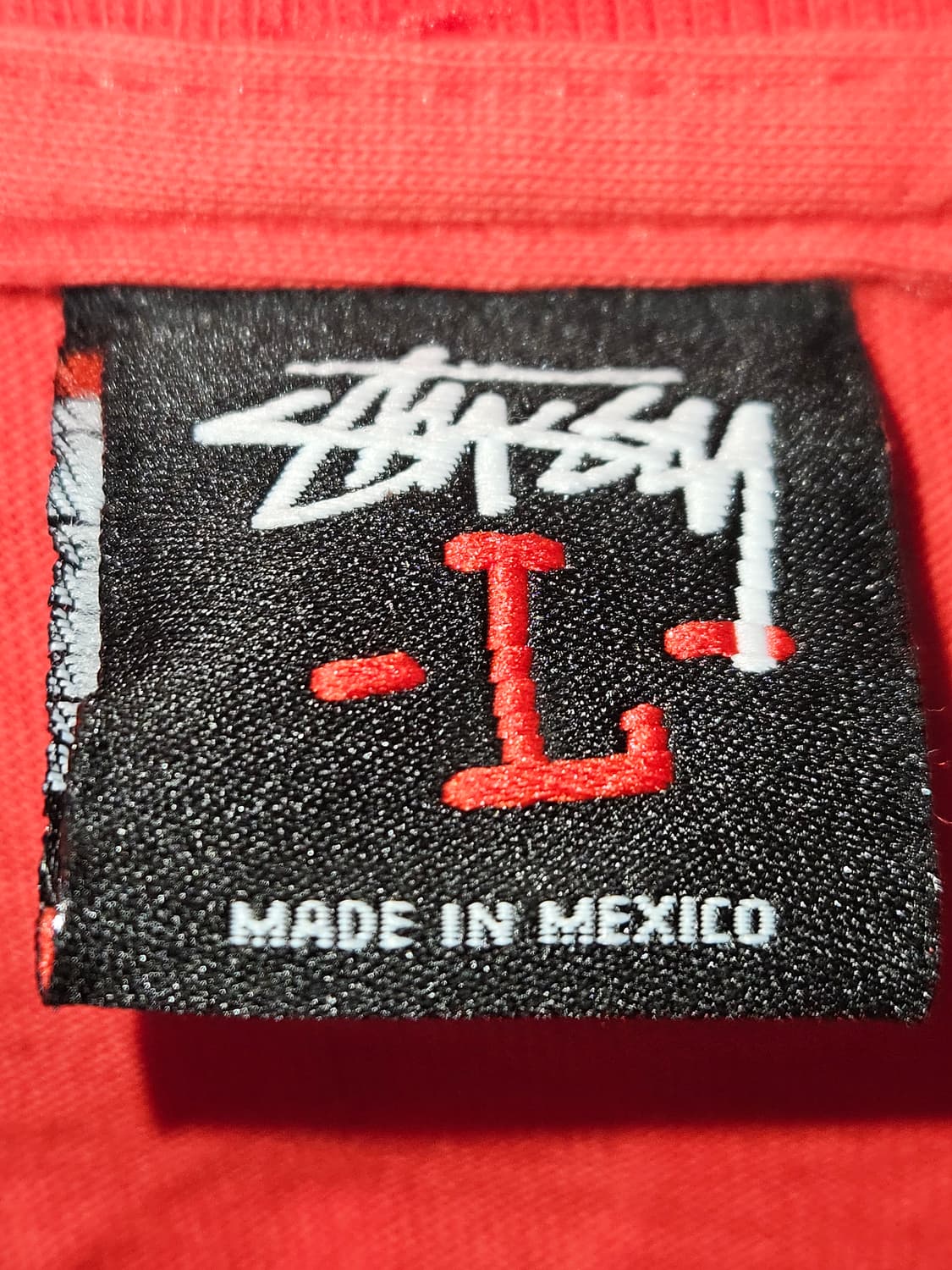 00s 스투시 stussy 프린팅 반팔 티셔츠 레드 정품 L 상품이미지2