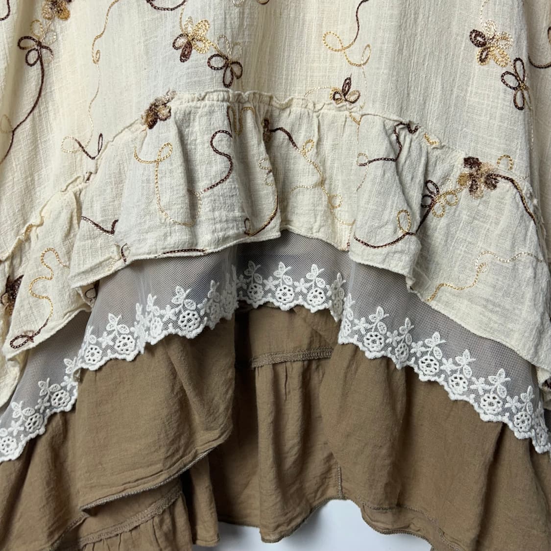 [JPN] 빈티지 히피 모리걸 그라데이션 초코나무 원피스 상품이미지5