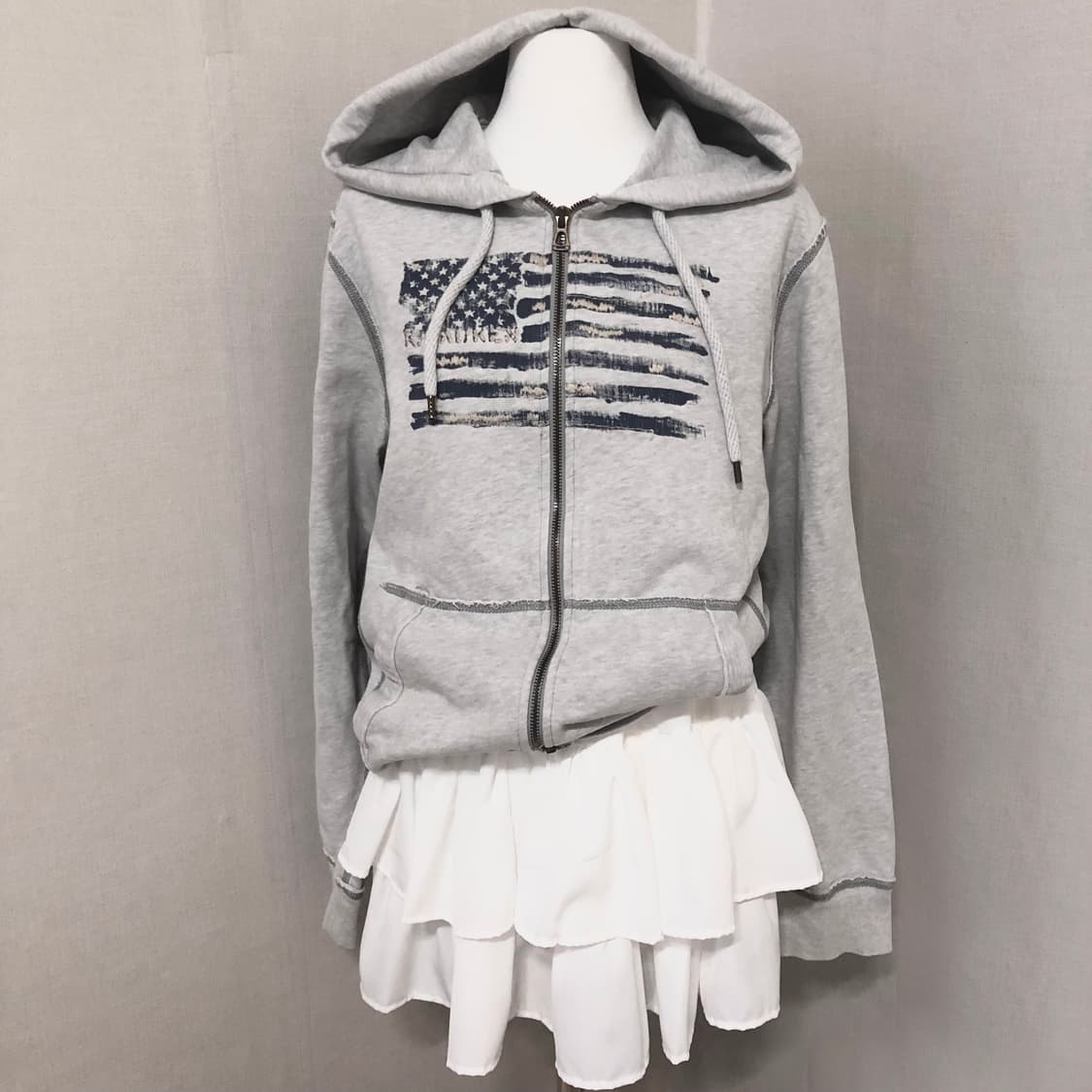 폴로 진스 성조기 멜란지 후드집업 M 상품이미지1