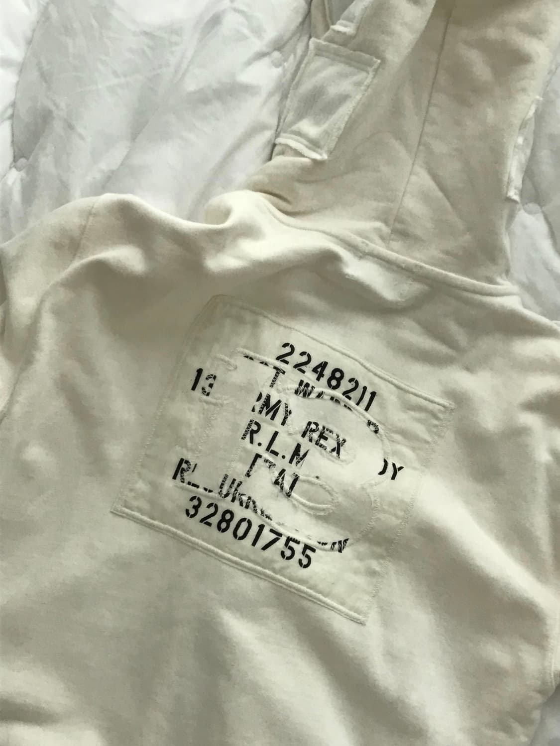 레저렉션13 패치워크 매거진 투웨이 집업 후드 크림 상품이미지4