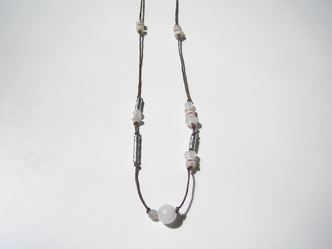 clear white silver-cross necklace 목걸이 상품이미지1