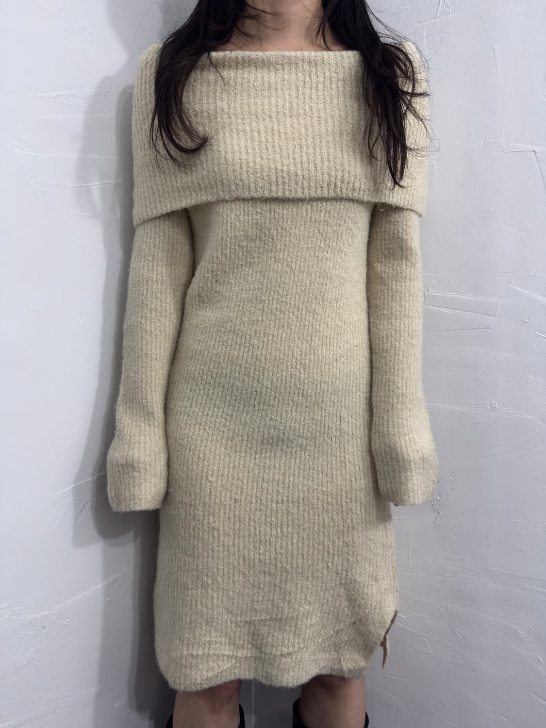 offshoulder knit onepiece 상품이미지2