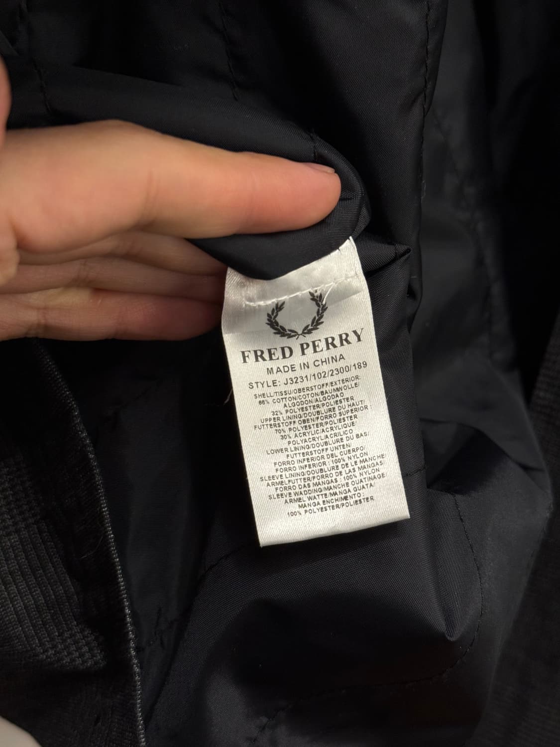 M) Fred Perry Quilted Lined Coat 상품이미지7