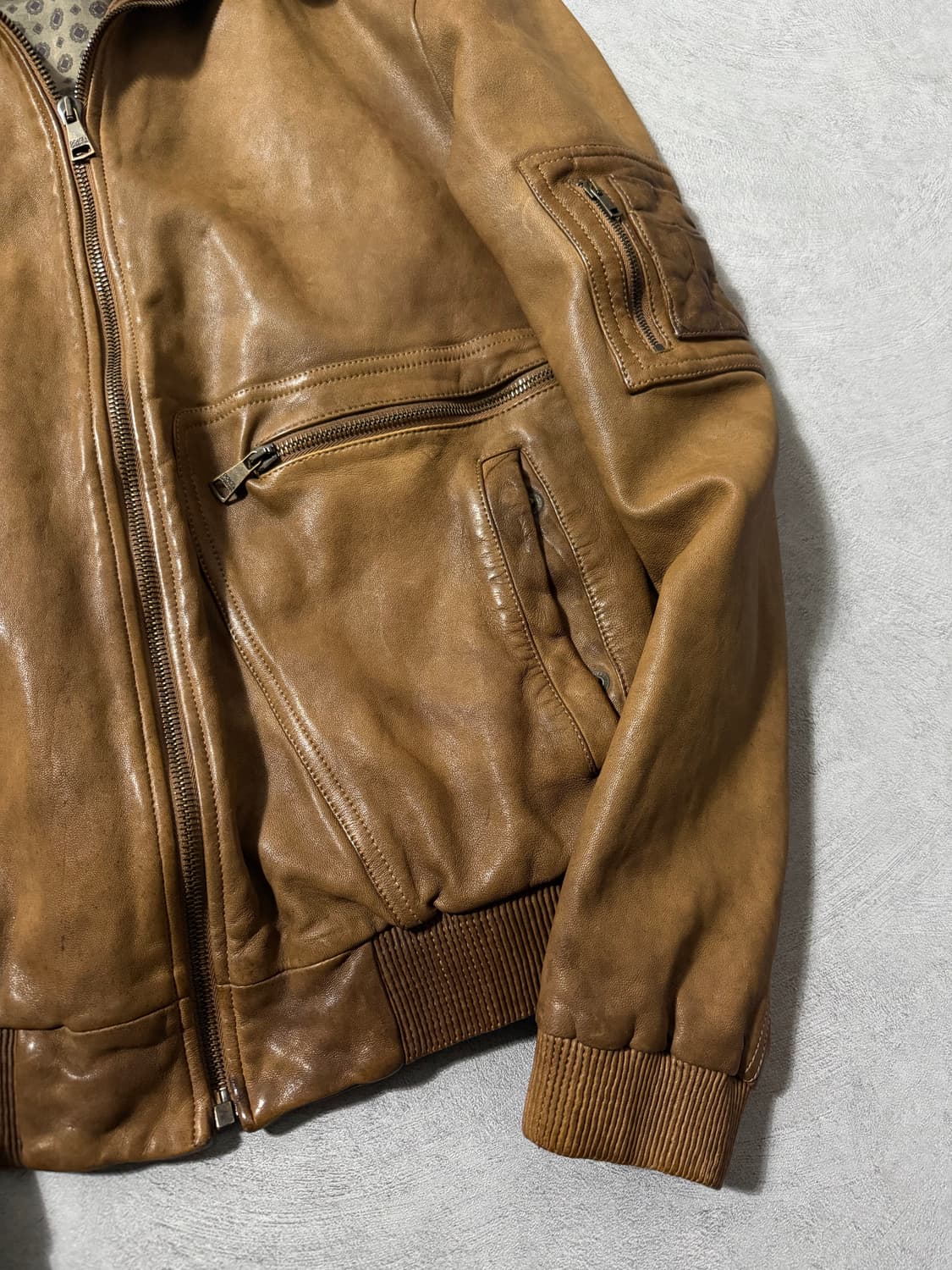 00’S 돌체앤가바나 유틸리티 램스킨 자켓 상품이미지8