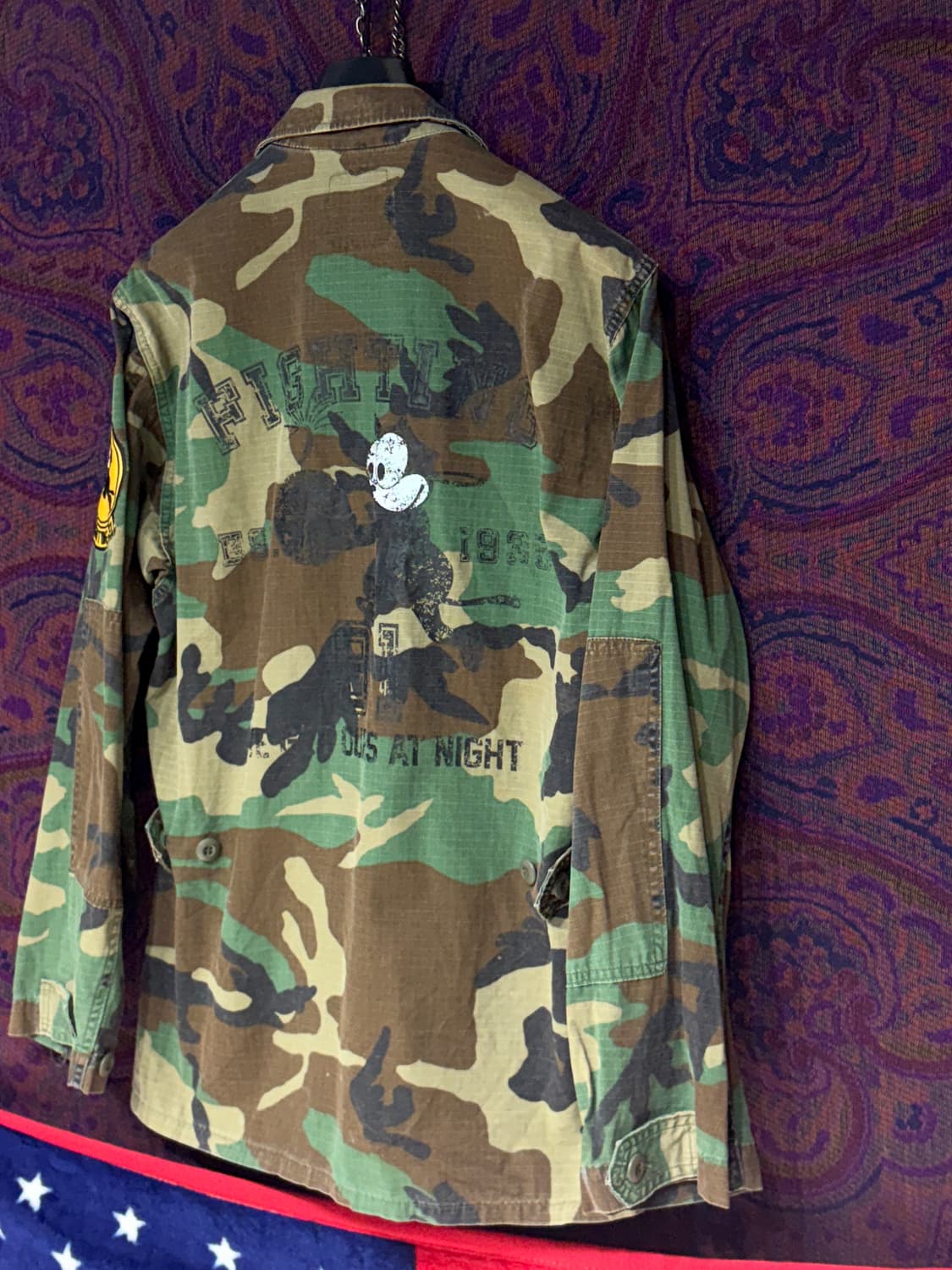 미군 bdu 우드랜드 펠릭스 더 캣 프린팅 커스텀 자켯 상품이미지8