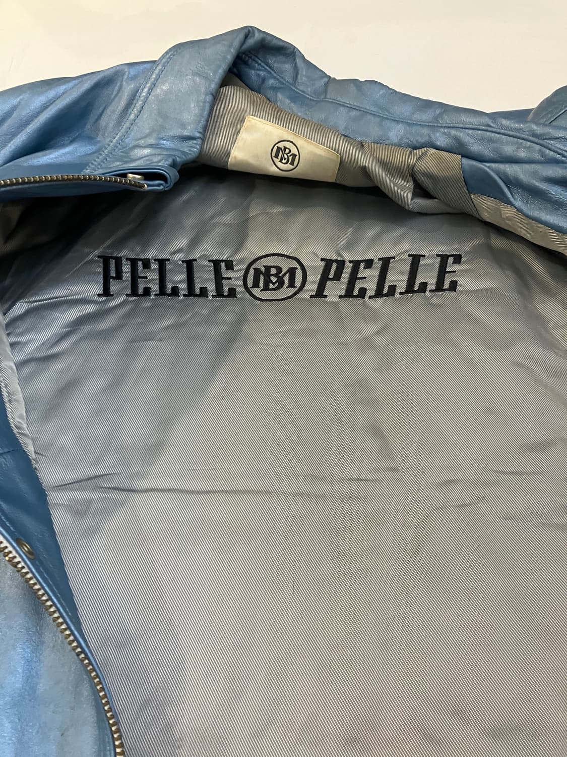 90s 펠레펠레 올드스쿨 레더자켓 블루 상품이미지7