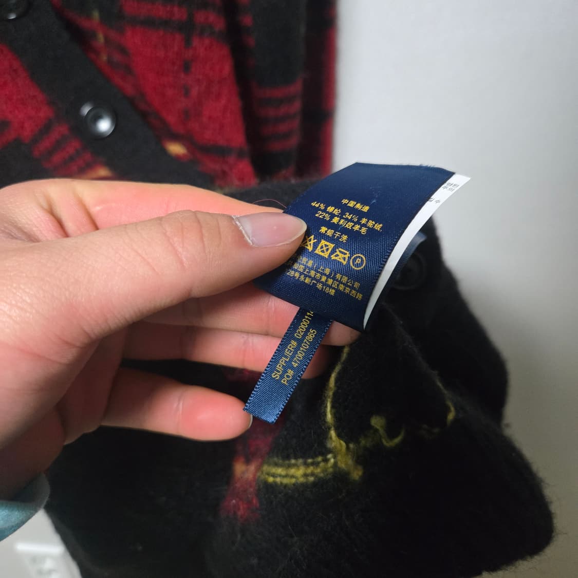 폴로랄프로렌 타탄체크 알파카 가디건/ 남성 가디건/ 여성 가디건  상품이미지4