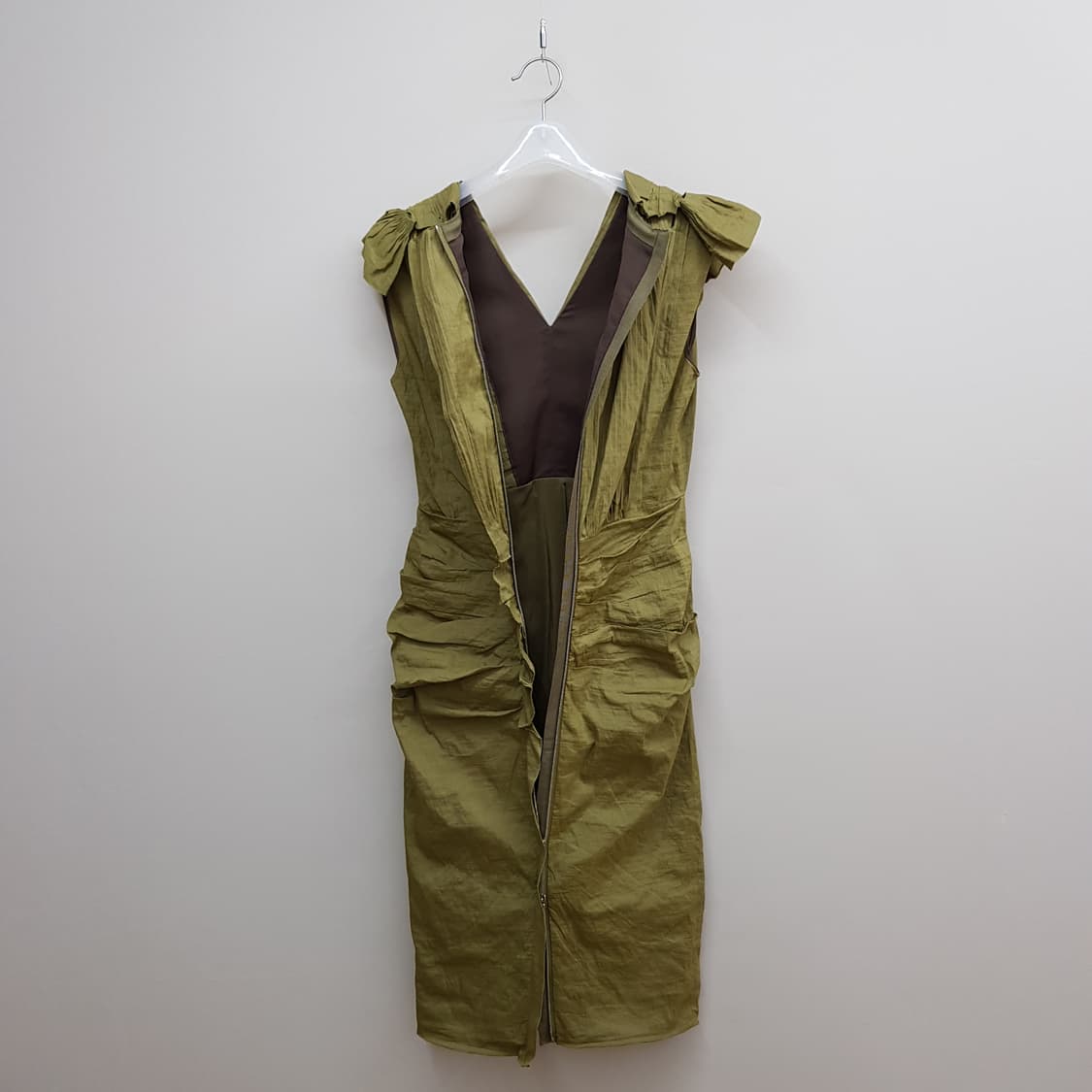 한섬 랑방 러플 디테일 슬리브리스 원피스 S사이즈 상품이미지5