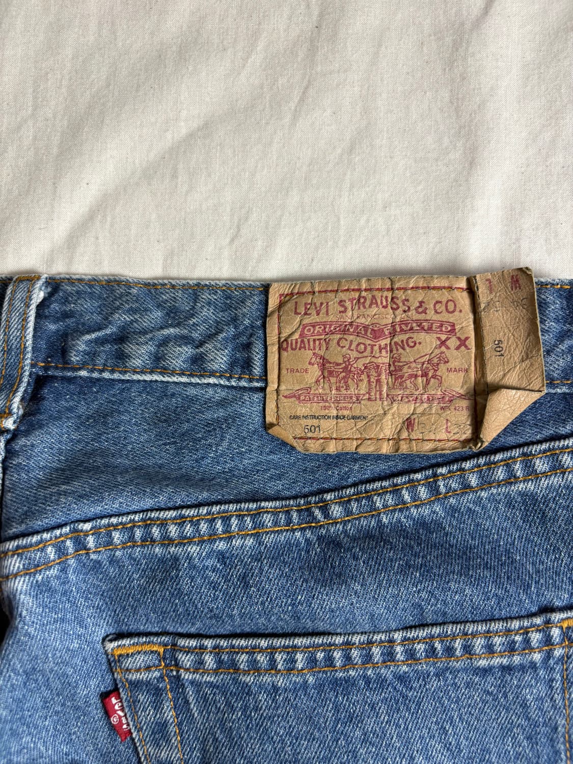 90s Levis UK 리바이스 501 데님팬츠 W34 L32  상품이미지4