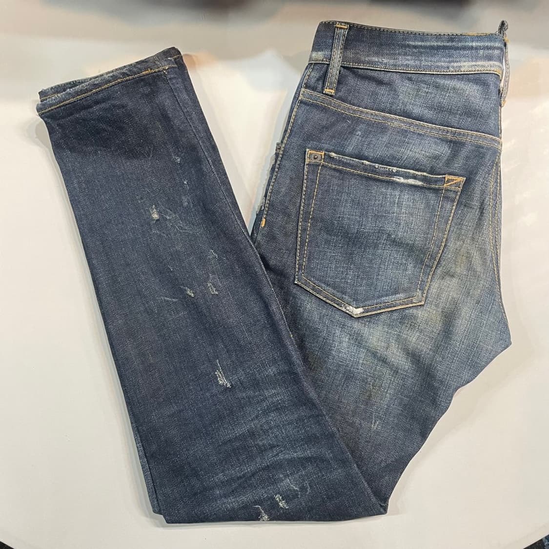 디스퀘어드 루키3 가죽덧댐 데님팬츠 상품이미지5