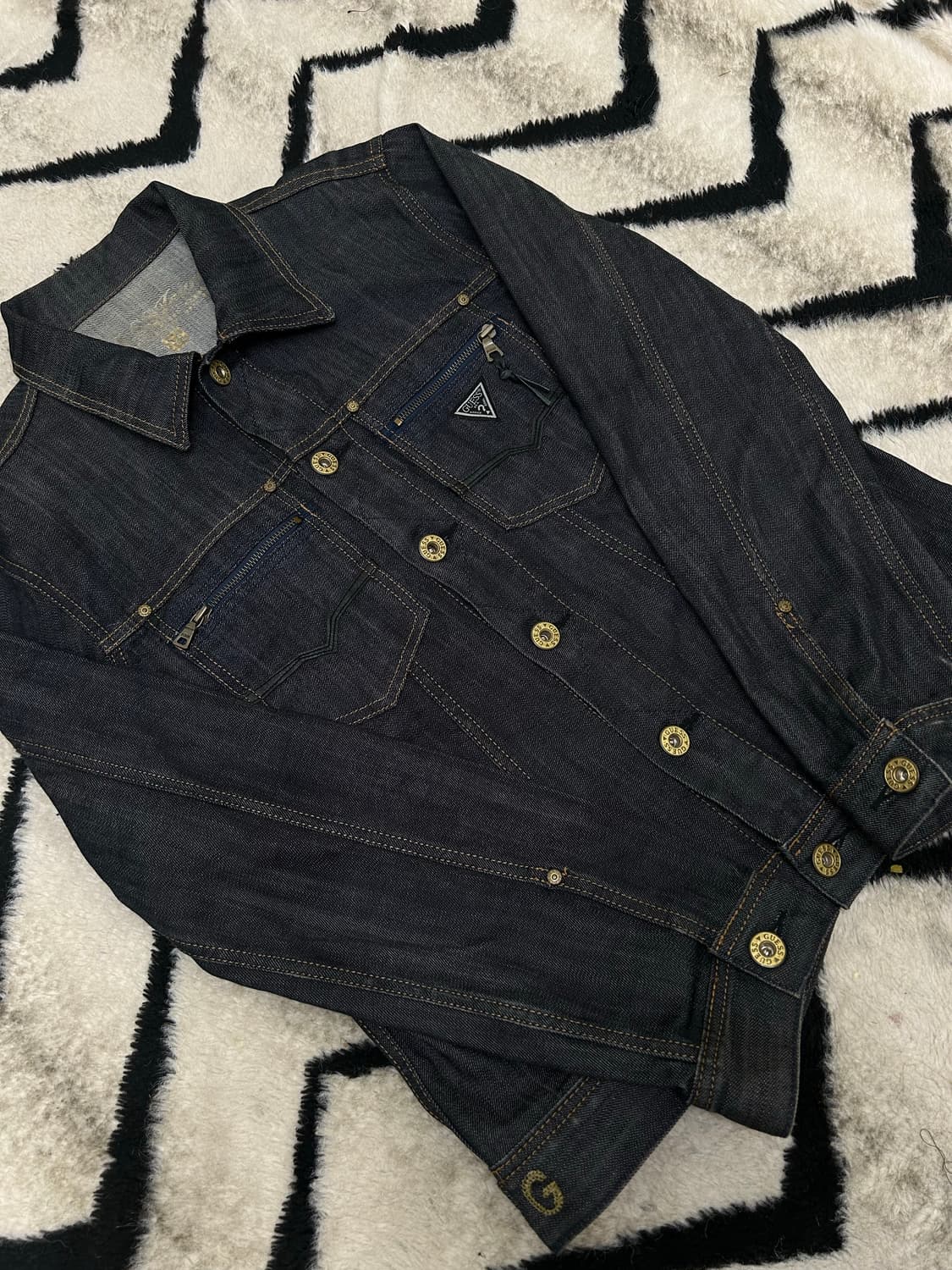 [M]게스 투포켓 데님 자켓/생지 상품이미지2