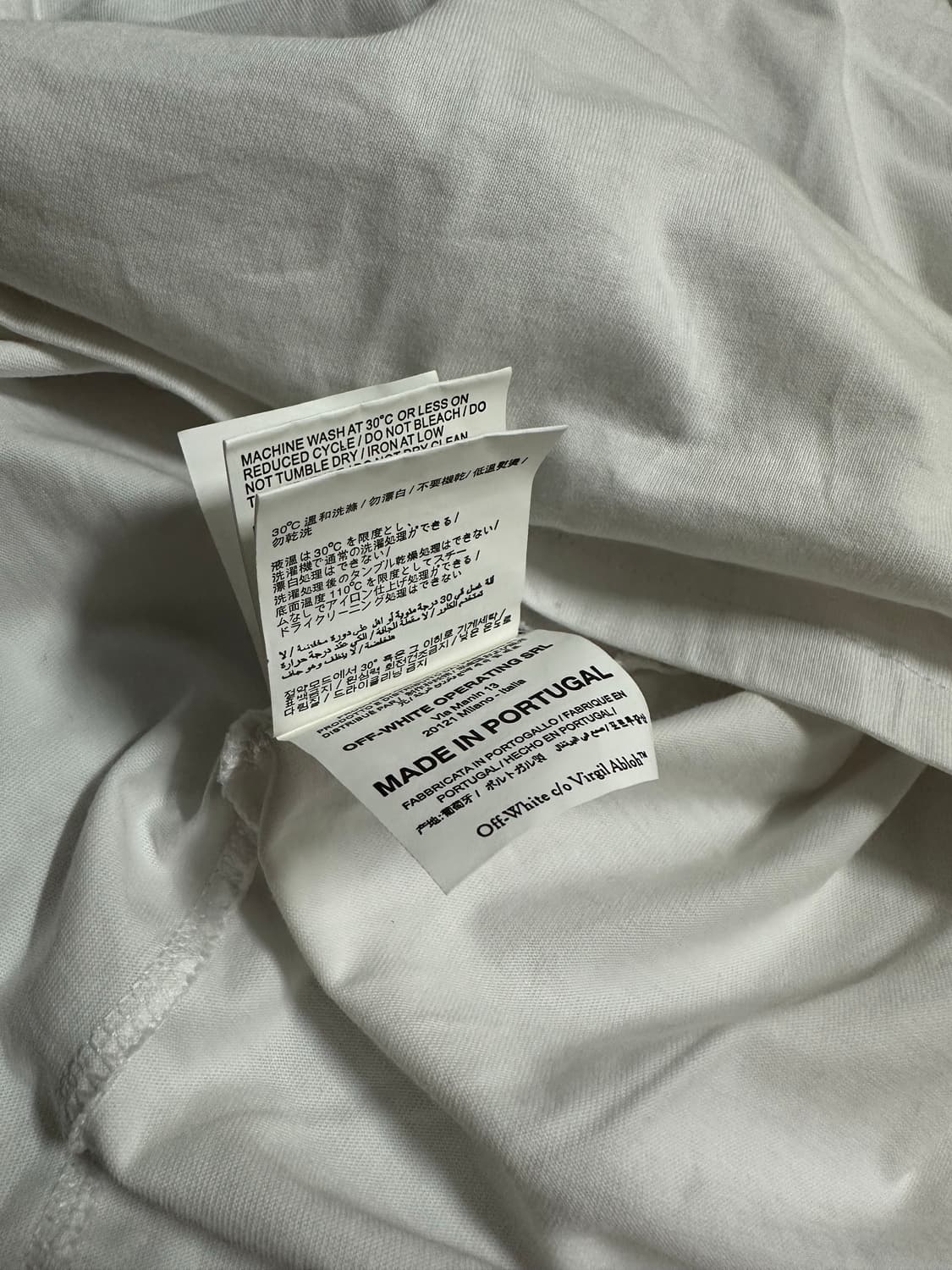 오프화이트 반팔티 화이트 L~XL 상품이미지5