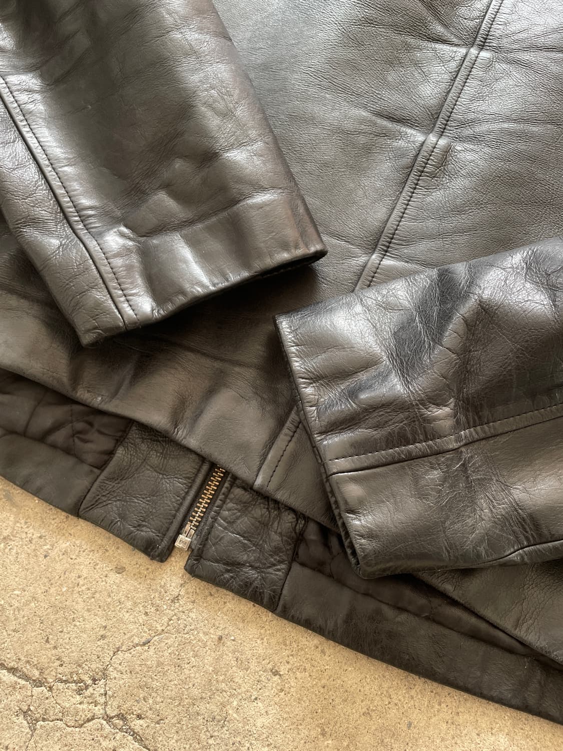 90-00s Old Gap Black Leather Full zip 상품이미지4