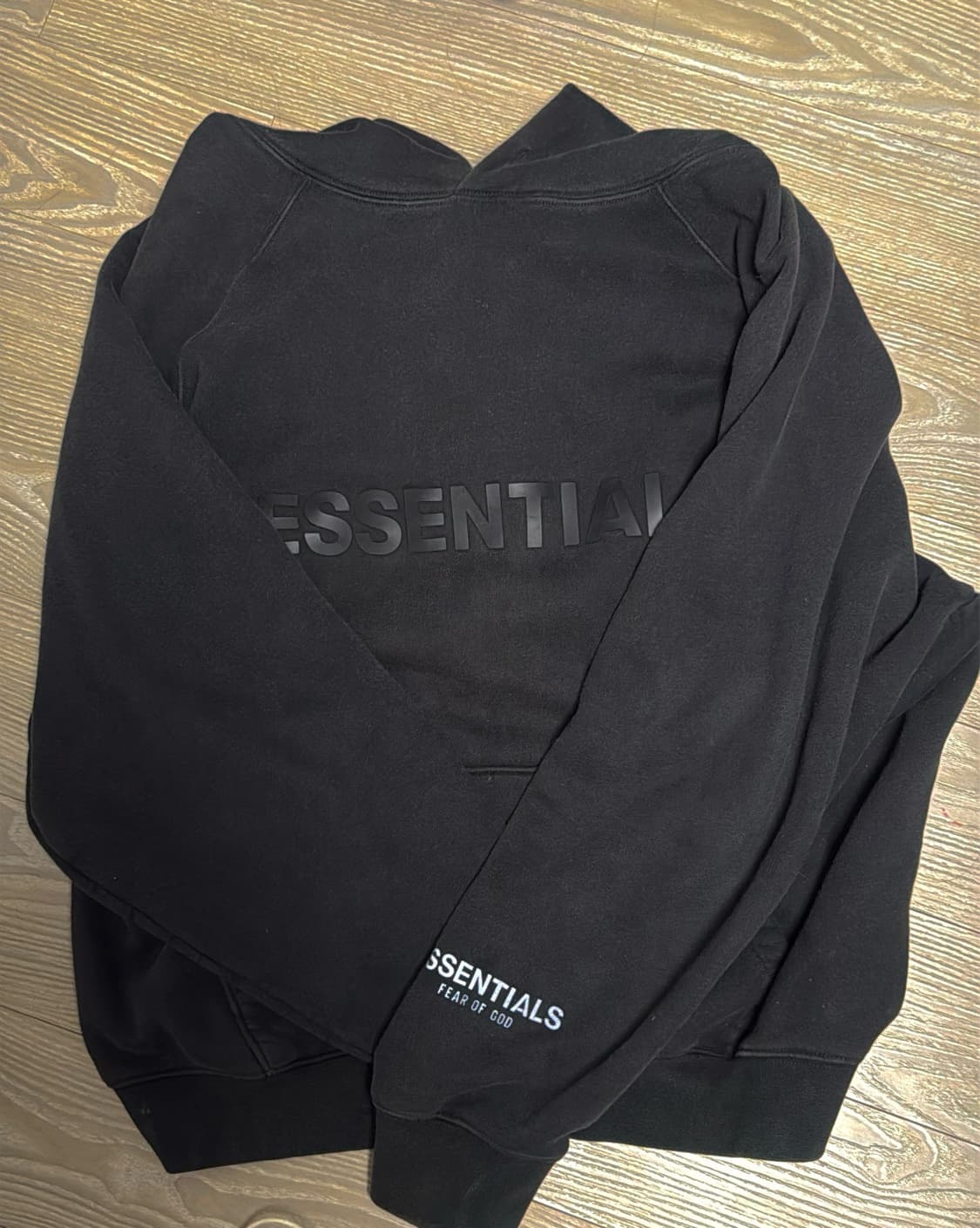 에센셜 3D 실리콘 아플리케 풀오버 후드 다크 슬레이트/블랙 상품이미지1