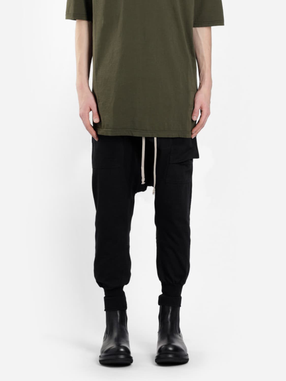 릭오웬스 18SS 다크쉐도우 멤피스 프리즈너 드로우스트링 조거 팬츠 블랙 상품이미지2