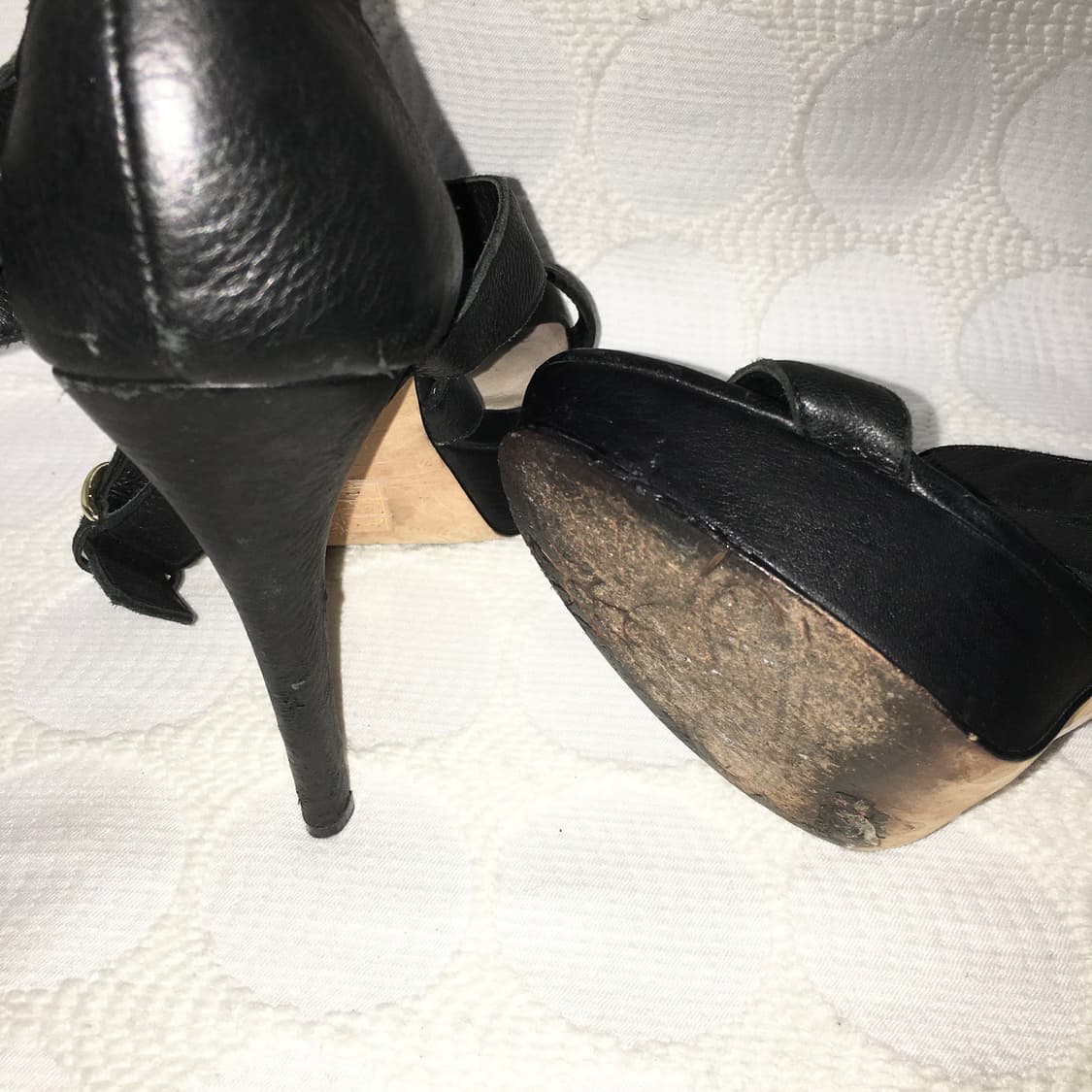 비비안 웨스트우드 레이스업 레더 펌프스 힐 상품이미지8