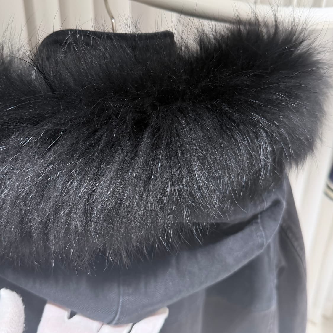 56 / 루이비통 모노그램 데님 퍼 후드 블랙 자켓 / 미사용 상품이미지9