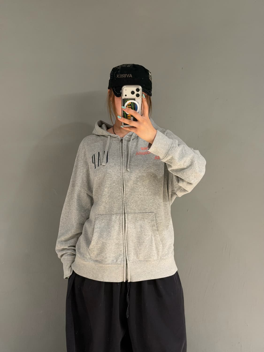 Gap back logo oversized hood zip-up 상품이미지2