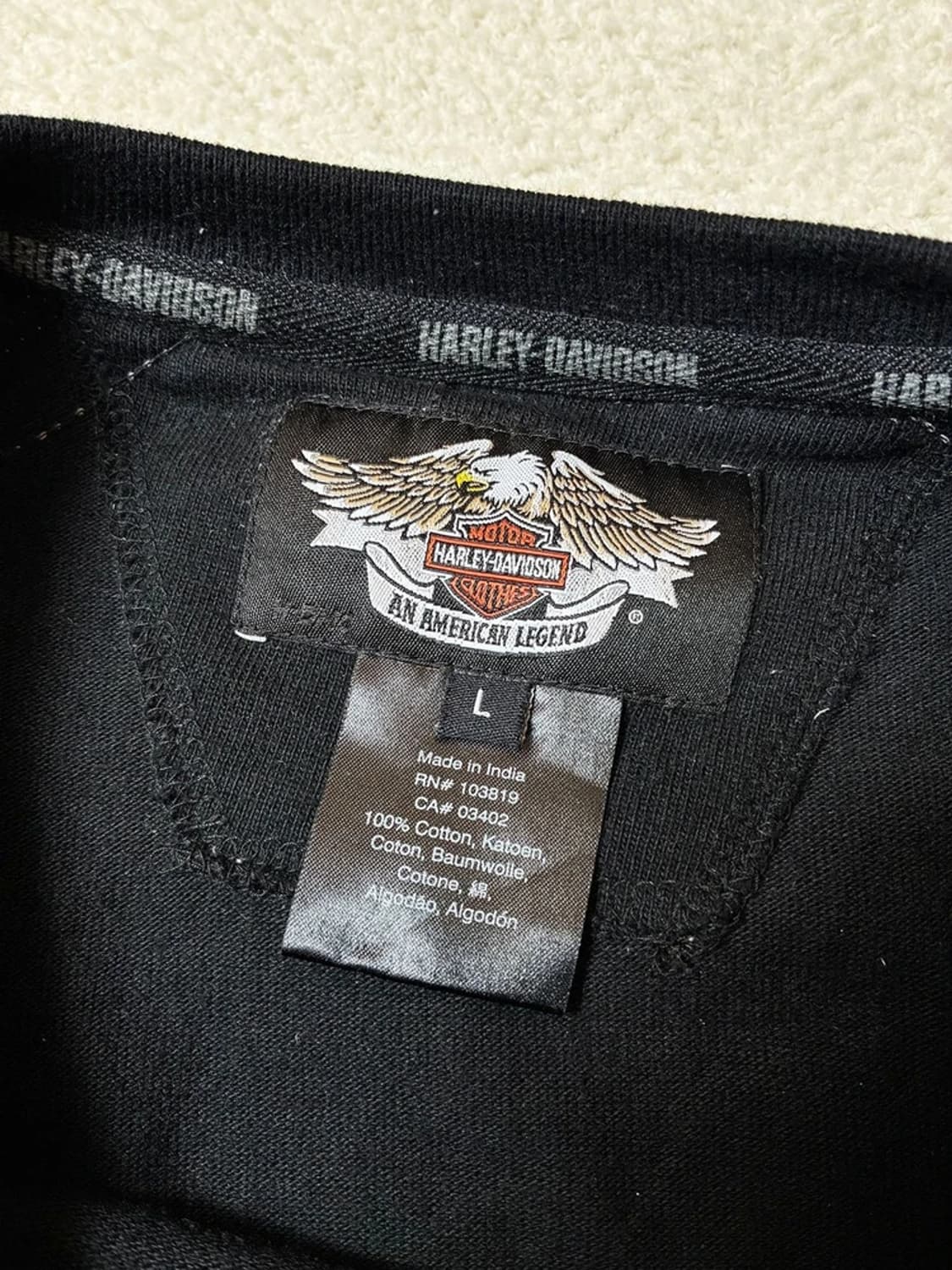 할리데이비슨 00's 스컬 스펠아웃 롱 슬리브 PN6383 상품이미지9